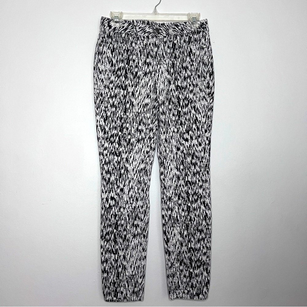 Vince Camuto Women’s Jeans Gray Black Spatter Print Size 26/2 EUC